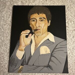 🎨 Hand Painted Scarface Al Pacino Canvas